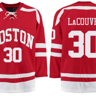 Boston University Terriers BU 30 Connor LaCouvee Red Stitched Hockey Jersey