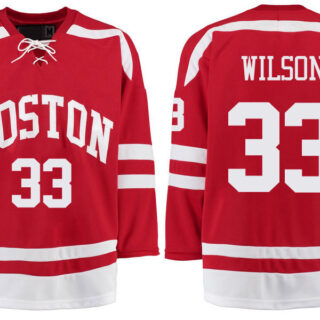 Boston University Terriers BU 33 Colin Wilson Red Stitched Hockey Jersey