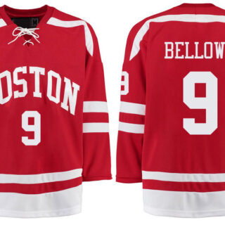 Boston University Terriers BU 9 Kieffer Bellows Red Stitched Hockey Jersey