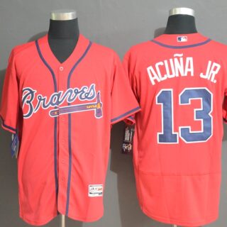 Braves 13 Ronald Acuna Jr. Red Flexbase Jersey
