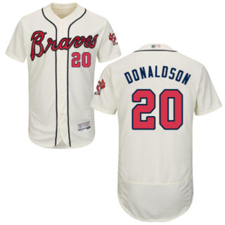 Braves #20 Josh Donaldson Cream Flexbase Authentic Collection Stitched Baseball Jersey