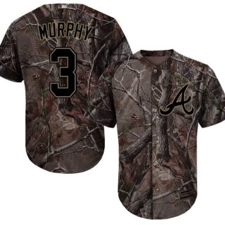 Braves #3 Dale Murphy Camo Realtree Collection Cool Base Stitched Youth Baseball Jersey