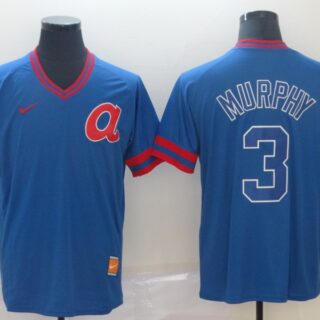 Braves 3 Dale Murphy Royal Throwback Jersey