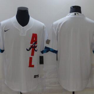 Braves Blank White Nike 2021 MLB All-Star Cool Base Jersey
