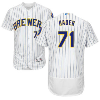 Brewers #71 Josh Hader White Strip Flexbase Authentic Collection Stitched Baseball Jersey
