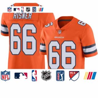 Broncos #66 Dalton Risner Orange Men's Stitched Football Limited Rush Jersey