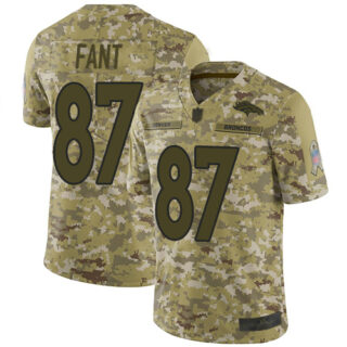 Broncos #87 Noah Fant Camo Youth Stitched Football Limited 2018 Salute to Service Jersey