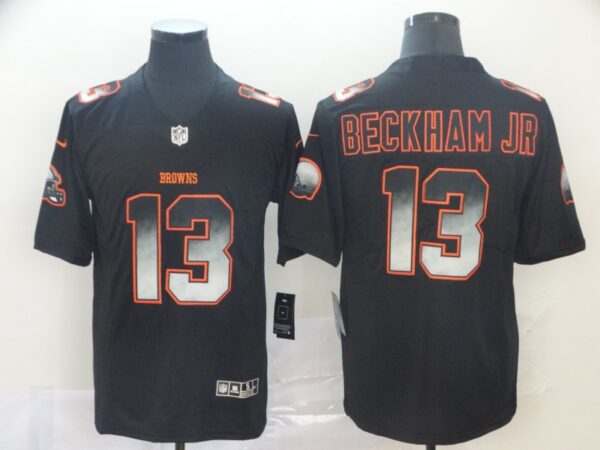 Browns 13 Odell Beckham Jr. Black Arch Smoke Vapor Untouchable Limited Jersey