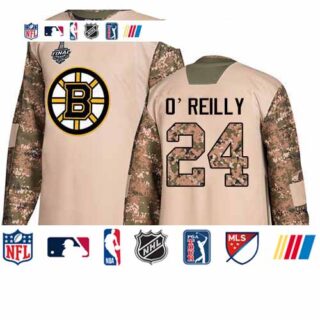 Bruins #24 Terry O'Reilly Camo Authentic 2017 Veterans Day Stanley Cup Final Bound Stitched Hockey Jersey