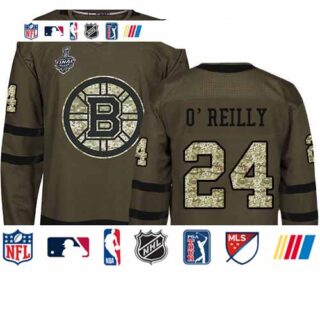 Bruins #24 Terry O'Reilly Green Salute to Service Stanley Cup Final Bound Stitched Hockey Jersey