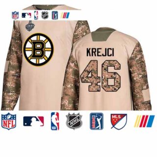 Bruins #46 David Krejci Camo Authentic 2017 Veterans Day Stanley Cup Final Bound Youth Stitched Hockey Jersey