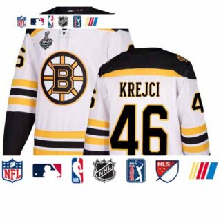 Bruins #46 David Krejci White Road Authentic Stanley Cup Final Bound Youth Stitched Hockey Jersey