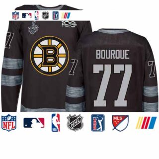 Bruins #77 Ray Bourque Black 1917-2017 100th Anniversary Stanley Cup Final Bound Stitched Hockey Jersey
