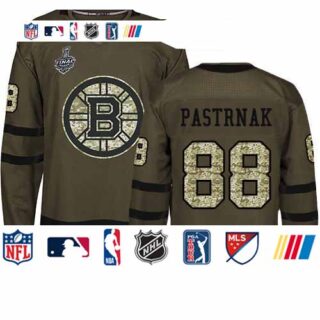 Bruins #88 David Pastrnak Green Salute to Service Stanley Cup Final Bound Youth Stitched Hockey Jersey