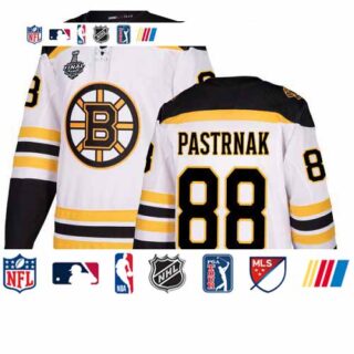 Bruins #88 David Pastrnak White Road Authentic Stanley Cup Final Bound Stitched Hockey Jersey