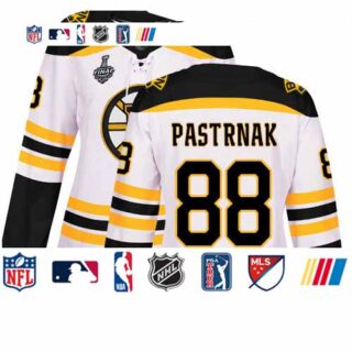 Bruins #88 David Pastrnak White Road Authentic Stanley Cup Final Bound Women's Stitched Hockey Jersey