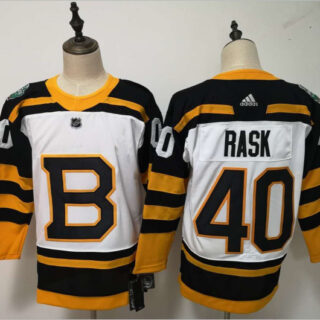 Bruins 40 Tuukka Rask White 2019 Winter Classic Adidas Jersey