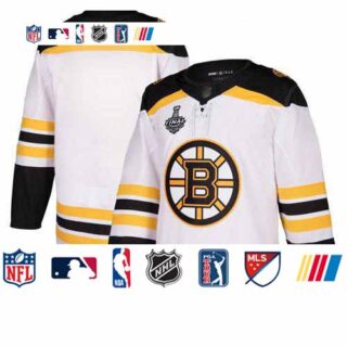 Bruins Blank White Road Authentic Stanley Cup Final Bound Stitched Hockey Jersey