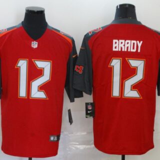 Buccaneers 12 Tom Brady Red Vapor Untouchable Limited Jersey