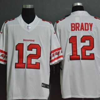 Buccaneers 12 Tom Brady White Team Logos Fashion Vapor Limited Jersey
