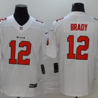 Buccaneers 12 Tom Brady White Vapor Untouchable Limited Jersey