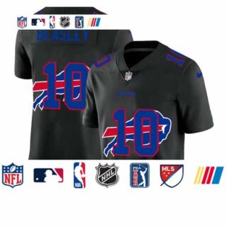 Buffalo Bills #10 Cole Beasley Men's Nike Team Logo Dual Overlap Limited NFL Jersey Black
