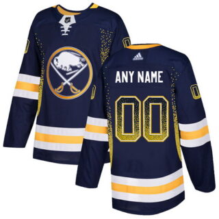 Buffalo Sabres Navy Men's Customized Drift Fashion Adidas Jersey