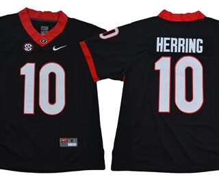 Bulldogs #10 Malik Herring Black Limited Stitched NCAA Jersey