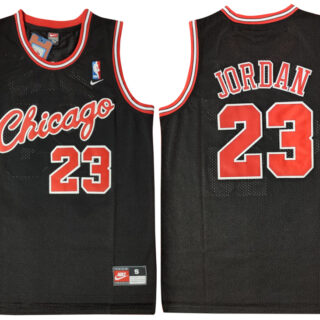 Bulls 23 Michael Jordan Black Nike Swingman Jersey