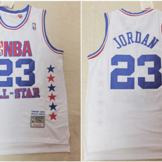 Bulls 23 Michael Jordan White 1989 All-Star Hardwood Classics Jersey