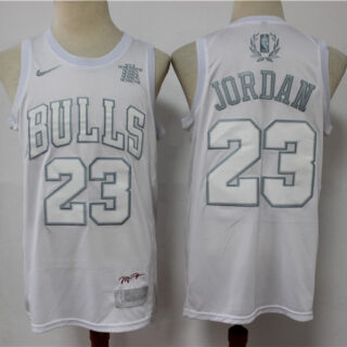 Bulls 23 Michael Jordan White MVP Nike Swingman Jersey