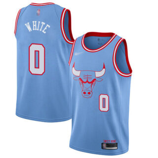 Bulls #0 Coby White Blue Basketball Swingman City Edition 2019 20 Jersey