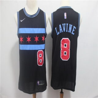Bulls 8 Zach Lavine Black 2018-19 City Edition Nike Swingman Jersey