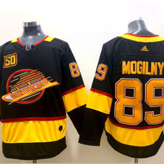 Canucks 89 Alexander Mogilny Black 50th Anniversary Adidas Jerseys