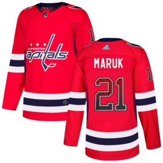 Capitals 21 Dennis Maruk Red Drift Fashion Adidas Jersey