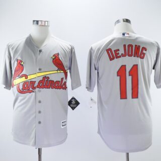 Cardinals 11 Paul DeJong Gray Cool Base Jersey