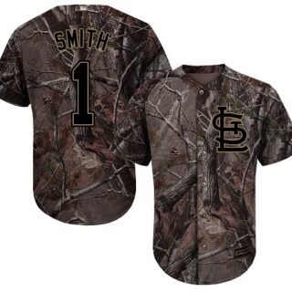 Cardinals #1 Ozzie Smith Camo Realtree Collection Cool Base Stitched Baseball Jersey