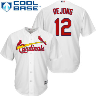 Cardinals #12 Paul DeJong White New Cool Base Stitched Baseball Jersey