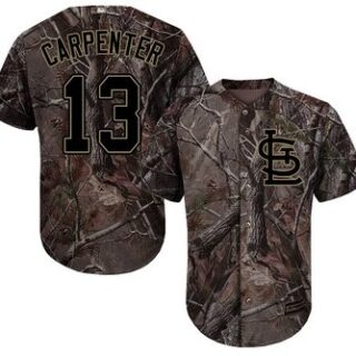 Cardinals #13 Matt Carpenter Camo Realtree Collection Cool Base Stitched Baseball Jersey