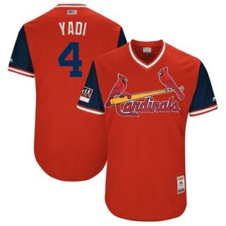Cardinals #4 Yadier Molina Red Yadi Players Weekend Authentic Stitched MLB Jersey