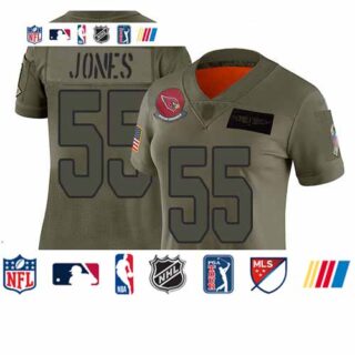 Cardinals #55 Chandler Jones Camo Women's Stitched Football Limited 2019 Salute to Service Jersey