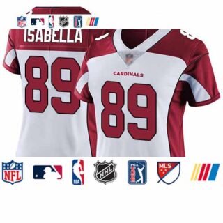 Cardinals #89 Andy Isabella White Women's Stitched Football Vapor Untouchable Limited Jersey