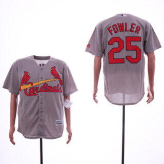 Cardinals 25 Dexter Fowler Gray Cool Base Jersey