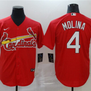Cardinals 4 Yadier Molina Red 2020 Nike Cool Base Jersey