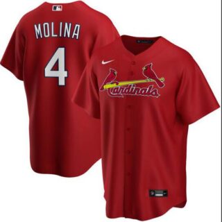 Cardinals 4 Yadier Molina Red 2020 Nike Cool Base Jersey