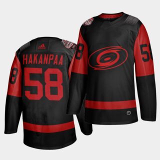Carolina Hurricanes #58 Jani Hakanpaa Black Men's 2021 Stadium Series Outdoor Game Jersey