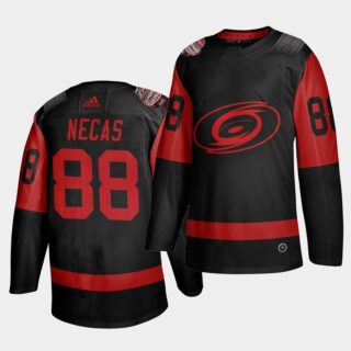 Carolina Hurricanes #88 Martin Necas Black Men's 2021 Stadium Series Outdoor Game Jersey
