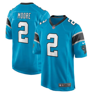 Carolina Panthers #12 DJ Moore Men's Nike Blue NFL Jersey