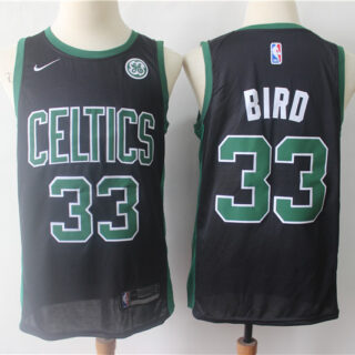Celtics 33 Larry Bird Black Nike Swingman Jersey