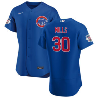 Chicago Cubs #30 Alec Mills Men's Nike Royal Alternate 2020 Authentic Player Jersey